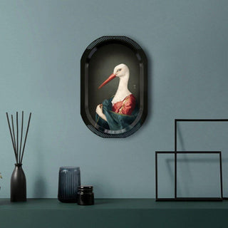 Ibride Galerie de Portraits Madame La Cigogne tray/picture 31x46 cm. Buy now on Shopdecor